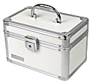 IdeaStream Metal Divided Storage Box, 6-1/2"H x 6"W x 6"D, White 1 thumbnail image