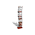 Atlantic 74 DVD Wave Tower, Black Steel w/ Cherry Wood Base 1 thumbnail image