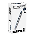 uni-ball® Vision™ Elite™ Liquid Ink Rollerball Pens, Bold Point, 0.8 mm, White Barrel, Blue/Black Ink, Pack Of 12