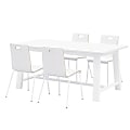 KFI Studios Midtown Dining Table With 4 Chairs, White