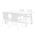 KFI Studios Midtown Dining Table With 4 Chairs, White 1 thumbnail image