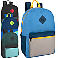 Trailmaker Multicolor Backpacks, Assorted Colors (Blue/Gray; Black/Red; Blue/Sky; Green/Lagoon), Pack Of 24 Backpacks