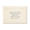 Custom Premium Wedding & Event Reception Cards, 4-7/8" x 3-1/2", Ecru Embossed Triple Borders, Box Of 25 Cards 1 thumbnail image