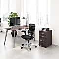 WorkPro® Motiva 60"W Modern Office Desk With 3-Drawer Rolling File Cabinet, Storm Gray, Standard Delivery 1 thumbnail image
