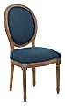 Ave Six Lillian Oval-Back Chair, Klein Azure/Light Brown