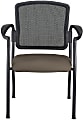 WorkPro® Spectrum Series Mesh/Vinyl Stacking Guest Chair With Antimicrobial Protection, With Arms, Java, Set Of 2 Chairs, BIFMA Compliant