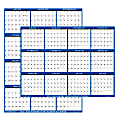 2025-2026 SwiftGlimpse Academic Erasable Monthly Wall Calendar, 18" x 24", White/Navy, July 2025 To June 2026 1 thumbnail image