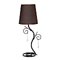 Creekwood Home Priva Metal Winding Ivy Table Lamp, 19"H, Brown Shade/Black Base 1 thumbnail image