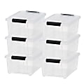 Iris USA® Buckled Boxes, 13.5 Qt, 19-1/16”L x 15-3/16”W x 9-1/4”H, Clear, Set Of 6 Boxes 1 thumbnail image