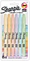 Sharpie® Accent Pocket Highlighters, Chisel Tip, Assorted Barrels, Assorted Mild Pastel Ink, Pack Of 6 Highlighters 1 thumbnail image