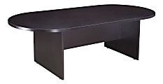 Boss Office Products 95"W Wood Race Track Conference Table, Mocha