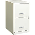 NuSparc 18" 2-drawer File Cabinet, White, 1 Each