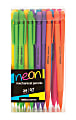Office Depot® Mechanical Pencils, #2 Medium Lead, 0.7 mm, Neon Assorted Barrel Colors, Pack Of 24