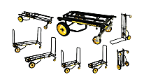 Advantus™ Multi-Cart® 8-in-1 Cart, 500 Lb Capacity, Black/Yellow