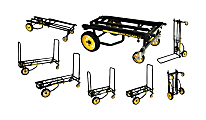 Advantus™ Multi-Cart® 8-in-1 Cart, 500 Lb Capacity, Black/Yellow 1 thumbnail image