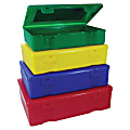 Sparco 4-in-1 Storage Box Set - Snap Lock Closure - Stackable - Polypropylene - Assorted - For Home, School, Office, Hardware, Stationary - 4 / Set 1 thumbnail image