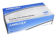Tradex International Powder-Free Nitrile General Purpose Gloves, Small, Blue, Box Of 100
