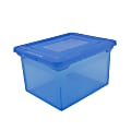 Office Depot® Brand Letter And Legal File Tote, 18"L x 14 1/4"W x 10 7/8"H, Spring Blue 1 thumbnail image