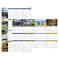 AT-A-GLANCE® Seasons In Bloom Horizontal/Vertical Erasable Yearly Wall Calendar, 36" x 24", January to December 2019