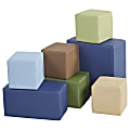 ECR4Kids SoftZone® Big Blocks, 8"H x 8"W x 15 3/8"D, Earth Tone, Pack Of 7
