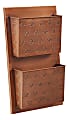 Linon Rio 2-Slot Wall Mailbox, 23-1/2"H x 14-1/2"W x 4-3/4"D, Copper Fleur-De-Lis 1 thumbnail image