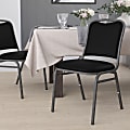 Flash Furniture HERCULES Series Stacking Banquet Chair, Black/Silvervein 1 thumbnail image