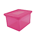 Office Depot® Brand Letter And Legal File Tote, 18"L x 14 1/4"W x 10 7/8"H, Spring Pink 1 thumbnail image