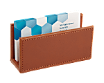 Realspace® Leatherette Business Card Holder, Tan
