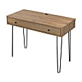 Inval 42"W Writing Desk With Large Accessory Drawer, Amaretto