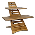 Victor® DC175A 17"W Acacia Wood Laptop Standing Desk With Two Work Surface Trays 1 thumbnail image