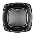 Forum Plates With Square Bases, 9", Black, Pack Of 300 Plates 1 thumbnail image