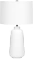 Monarch Specialties Campos Table Lamp, 25-1/2"H, Cream Base/Ivory Shade