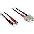 C2G SC-ST 62.5/125 OM1 Duplex Multimode Fiber Optic Cable (Plenum-Rated) - Patch cable - ST multi-mode (M) to SC multi-mode (M) - 5 m - fiber optic - duplex - 62.5 / 125 micron - OM1 - molded, plenum - black 1 thumbnail image