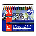 Caran d'Ache Neocolor II Aquarelle Water-Soluble Wax Pastels, Set Of 15 1 thumbnail image