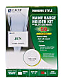 C-Line 92443 Specialty Name Badge Holder Kits, Rectangular, 4" x 3", Clear, 50 Per Box 1 thumbnail image