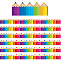 Teacher Created Resources Die-Cut Border Trim, Colored Pencils, 35' Per Pack, Set Of 6 Packs 1 thumbnail image