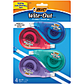 BIC® Wite-Out® Correction Tape, Pack Of 4 Correction Tape Dispensers