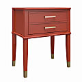 Ameriwood™ Home Westerleigh End Table, 28-1/8"H x 23-5/8"W x 15-1/2"D, Terracotta