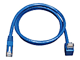 Eaton Tripp Lite Series Down-Angle Cat6 Gigabit Molded UTP Ethernet Cable (RJ45 Right-Angle Down M to RJ45 M), Blue, 3 ft. (0.91 m) - Patch cable - RJ-45 (M) to RJ-45 (M) - 3 ft - CAT 6 - down-angled connector, molded, stranded - blue