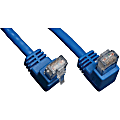 Eaton Tripp Lite Series Down-Angle Cat6 Gigabit Molded UTP Ethernet Cable (RJ45 Right-Angle Down M to RJ45 M), Blue, 3 ft. (0.91 m) - N204003BLDN 1 thumbnail image