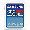 Samsung PRO Plus 256 GB Class 10/UHS-I (U3) V30 SDXC - 1 Pack - 180 MB/s Read - 130 MB/s Write - 10 Year Warranty