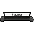 Advantus 2-sided Cubicle Wall Sign - 1 Each - 3" Width x 2.5" Height - 8.25" Holding Width x 1.38" Holding Height - Adjustable - Plastic - Black