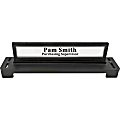 Advantus 2-sided Cubicle Wall Sign - 1 Each - 3" Width x 2.5" Height - 8.25" Holding Width x 1.38" Holding Height - Adjustable - Plastic - Black 1 thumbnail image