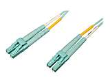 Eaton Tripp Lite Series 10Gb/40Gb/100Gb Duplex Multimode 50/125 OM4 LSZH Fiber Patch Cable (LC/LC), Aqua, 1M (3.3 ft.) - Patch cable - LC multi-mode (M) to LC multi-mode (M) - 1 m - fiber optic - duplex - 50 / 125 micron - OM4 - aqua