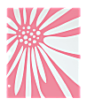 Divoga® Daisy 2-Pocket Folder, 8 1/2" x 11", Pink