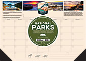 Willow Creek Press Academic Monthly Desk Pad Calendar, 12" x 17", National Parks, Undated, 45619