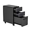 VARIDESK 12-5/8"W Lateral 3-Drawer Mobile File Cabinet, Metal, Gray 1 thumbnail image