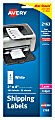 Avery® Inkjet/Laser Labels, 2163, Mini-Sheets® Shipping, 2" x 4", Permanent, White, Pack Of 100 1 thumbnail image