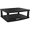 Tripp Lite Adjustable Monitor Stand Display Riser Swivel w/ Storage Shelf - Up to 50" Screen Support - 88 lb Load Capacity - 2 x Shelf(ves) - 6.9" Height x 18.1" Width x 15.3" Depth - Desktop - Wood, Metal, Rubber, Steel - Black 1 thumbnail image