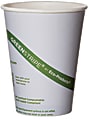 Eco-Products GreenStripe PLA Hot Cups, 12 Oz, 100% Recycled, White/Green, Pack Of 1,000 Cups 1 thumbnail image